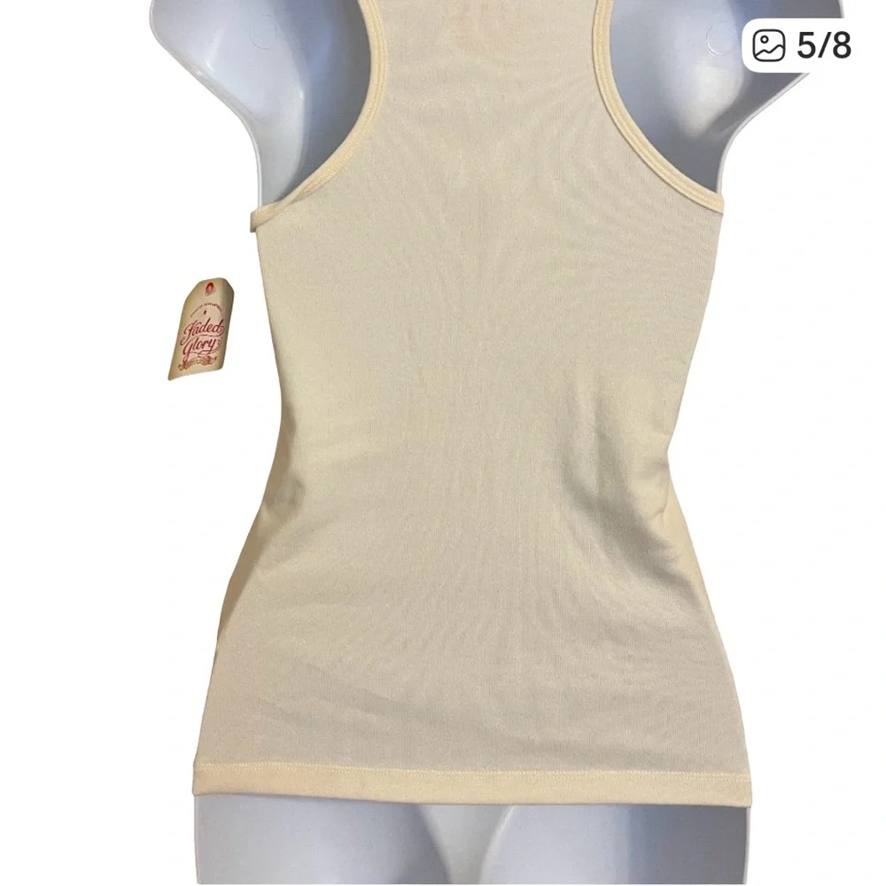 NWT stylish ivory tank with studded 